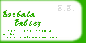 borbala babicz business card
